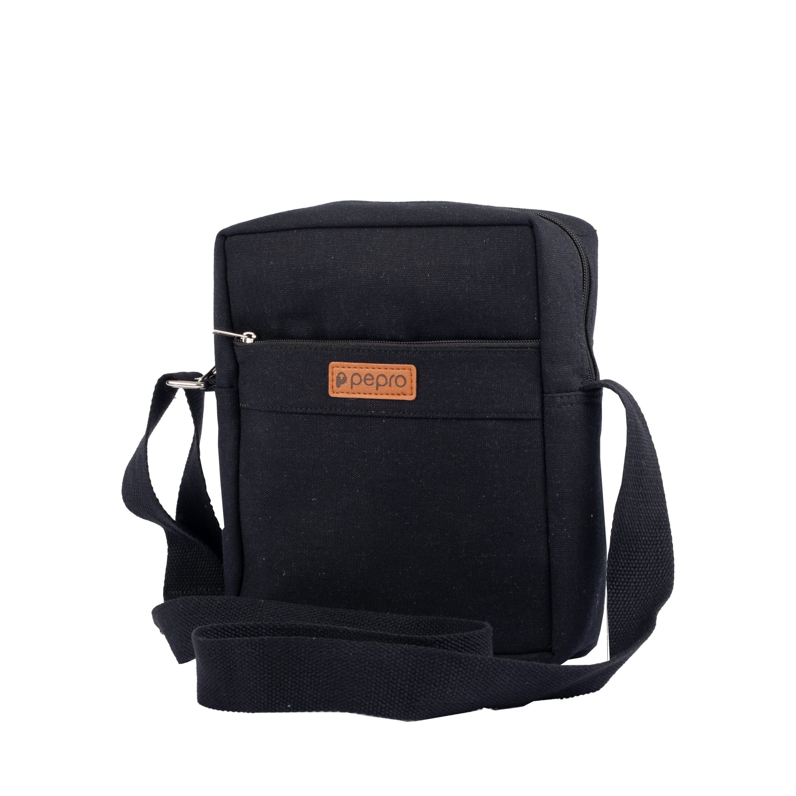 Unisex Casual Canvas Crossbody Messenger Sling Bag W-Leather Trim – Pikobag